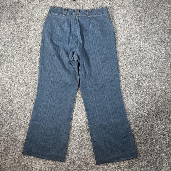 White Stag Mom Jeans 8 Blue Medium Stonewash Stretch Straight Leg Zip Fly - Picture 13 of 14